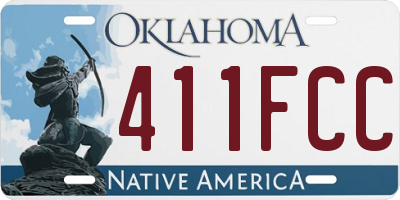 OK license plate 411FCC