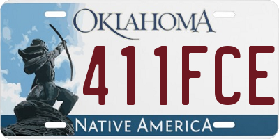 OK license plate 411FCE