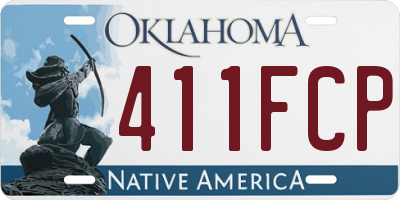 OK license plate 411FCP