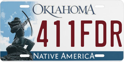 OK license plate 411FDR