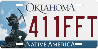 OK license plate 411FFT
