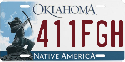 OK license plate 411FGH