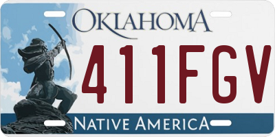 OK license plate 411FGV