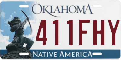 OK license plate 411FHY