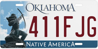 OK license plate 411FJG