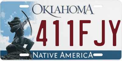 OK license plate 411FJY