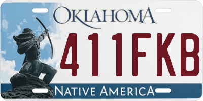 OK license plate 411FKB