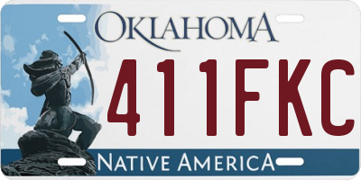 OK license plate 411FKC