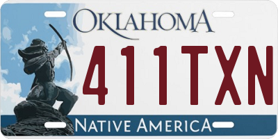 OK license plate 411TXN
