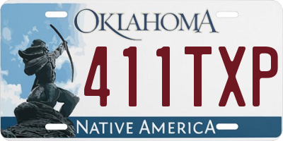 OK license plate 411TXP