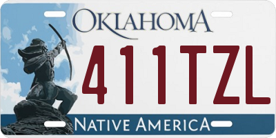OK license plate 411TZL