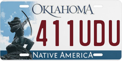 OK license plate 411UDU