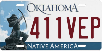 OK license plate 411VEP