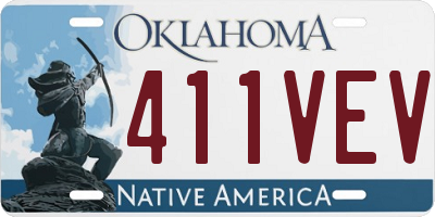 OK license plate 411VEV