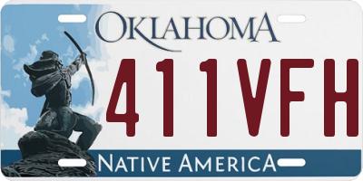 OK license plate 411VFH