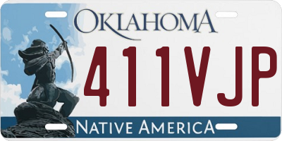 OK license plate 411VJP