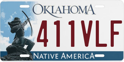 OK license plate 411VLF