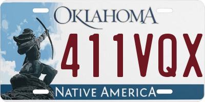 OK license plate 411VQX