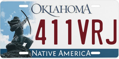 OK license plate 411VRJ