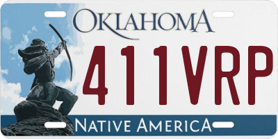 OK license plate 411VRP