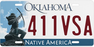 OK license plate 411VSA