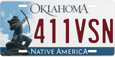 OK license plate 411VSN