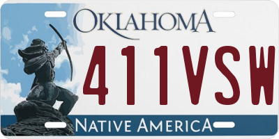 OK license plate 411VSW