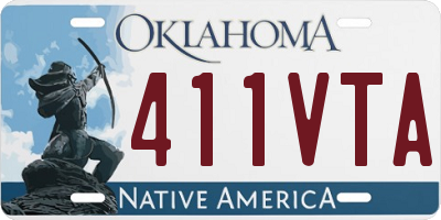 OK license plate 411VTA