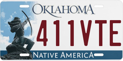 OK license plate 411VTE