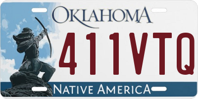 OK license plate 411VTQ