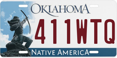 OK license plate 411WTQ