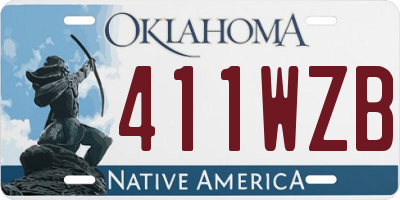 OK license plate 411WZB