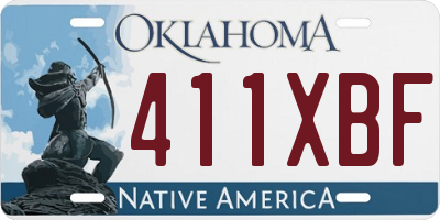 OK license plate 411XBF