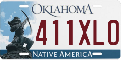 OK license plate 411XLO