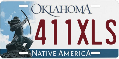 OK license plate 411XLS