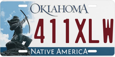 OK license plate 411XLW