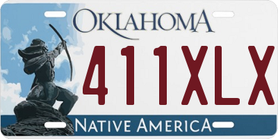 OK license plate 411XLX