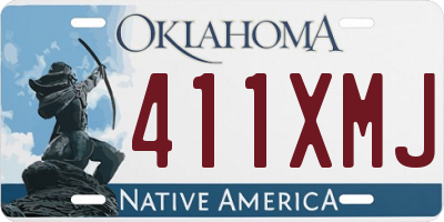 OK license plate 411XMJ