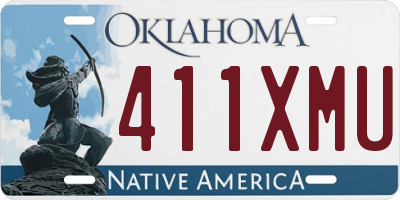 OK license plate 411XMU