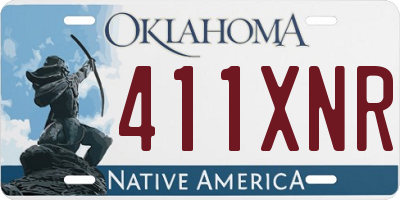 OK license plate 411XNR
