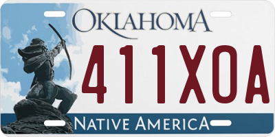 OK license plate 411XOA