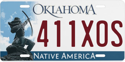 OK license plate 411XOS
