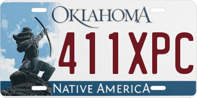 OK license plate 411XPC