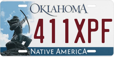 OK license plate 411XPF