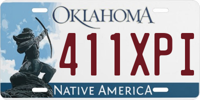 OK license plate 411XPI