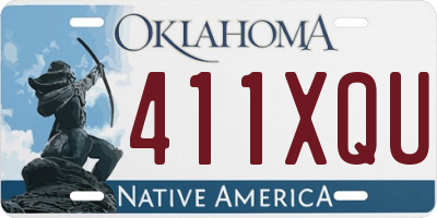 OK license plate 411XQU