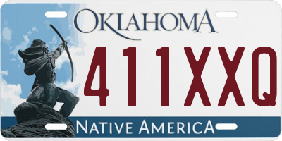 OK license plate 411XXQ
