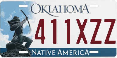 OK license plate 411XZZ