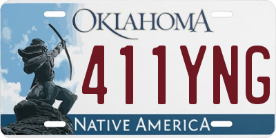 OK license plate 411YNG