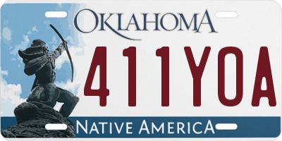 OK license plate 411YOA